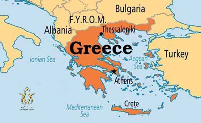 نقشه کشور یونان